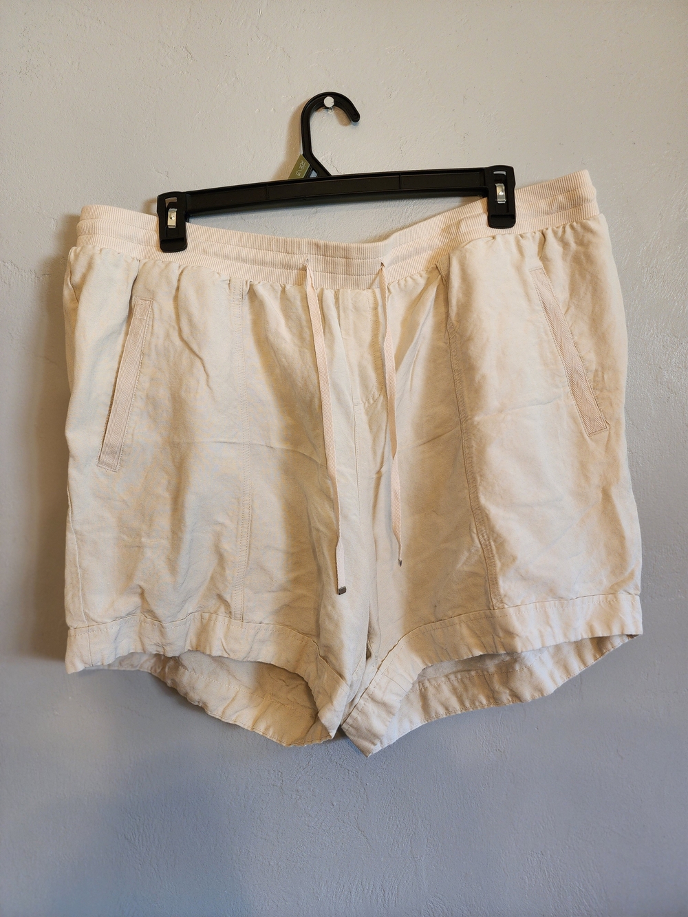 Lane Bryant Cream Drawstring Khaki Shorts